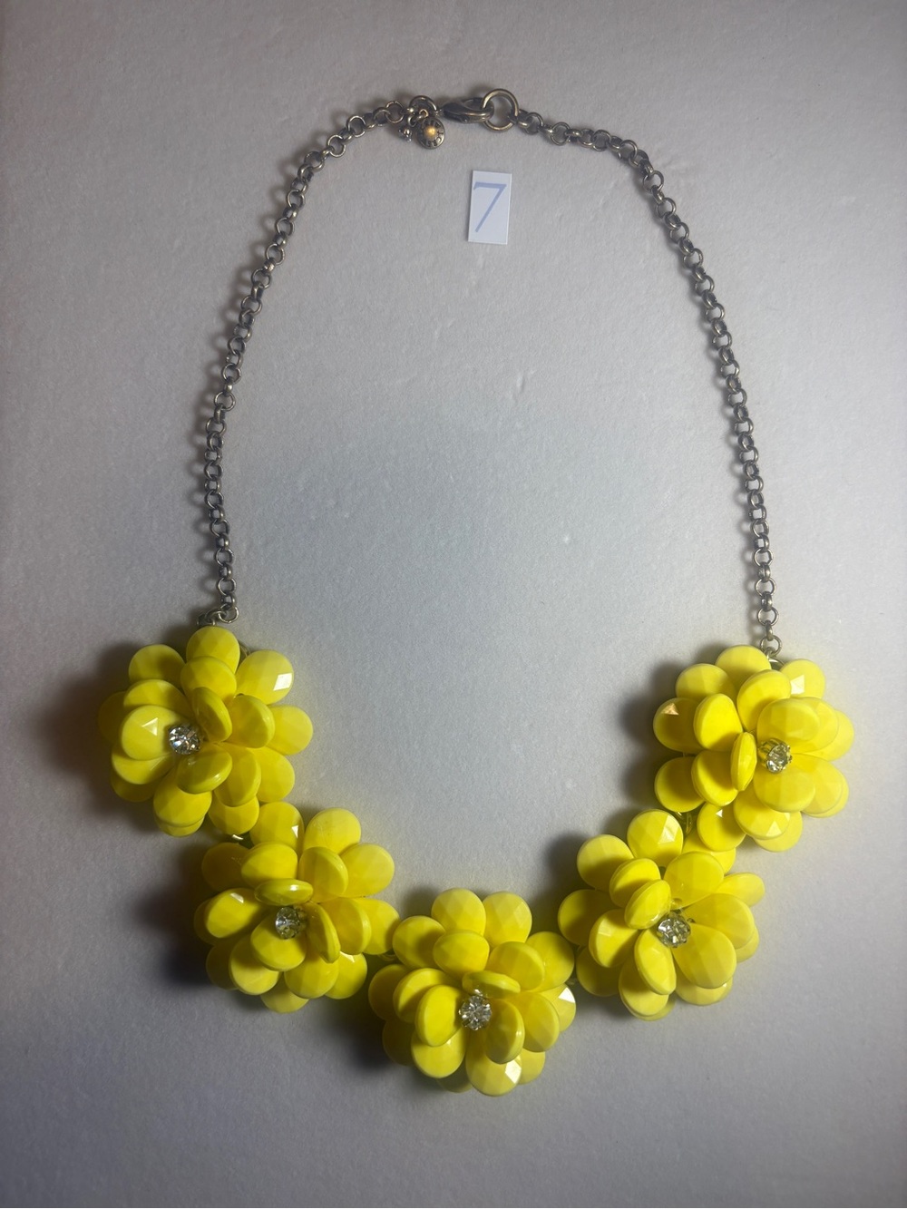 J. Crew Yellow Floral Cluster Necklace
